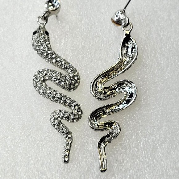 Snake Crystal Drop Earring - Picture 5 of 9